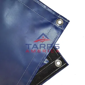 Custom 18 oz Heavy Duty Blue Coated Vinyl Tarp
