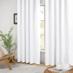 Deconovo Total Blackout Curtains Eyelet  66 x 90 Inch, Greyish White, 2 Panels- new but small dirt mark, no original packaging