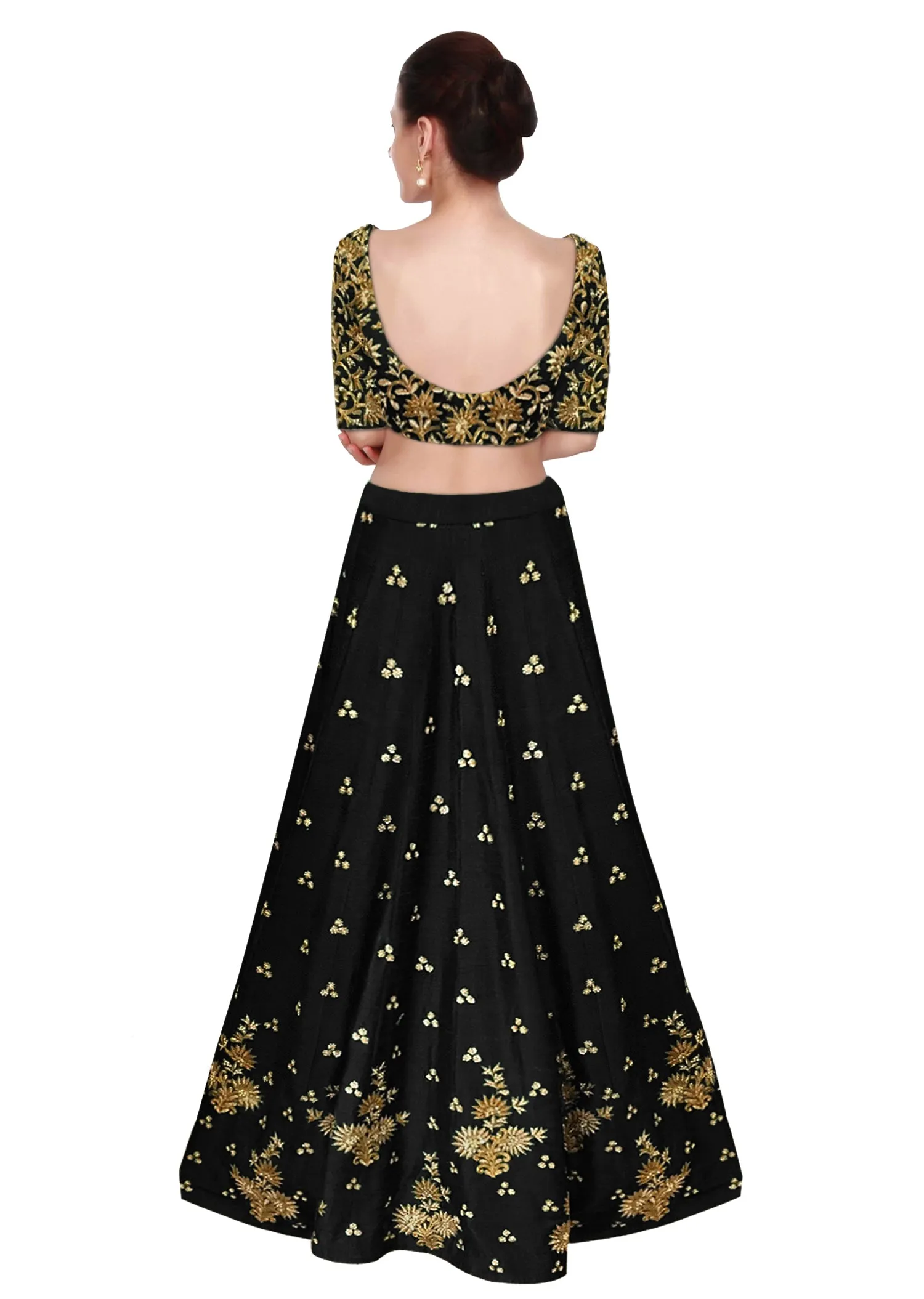 Deep Green Color Lehenga Choli with Light Green Dupatta
