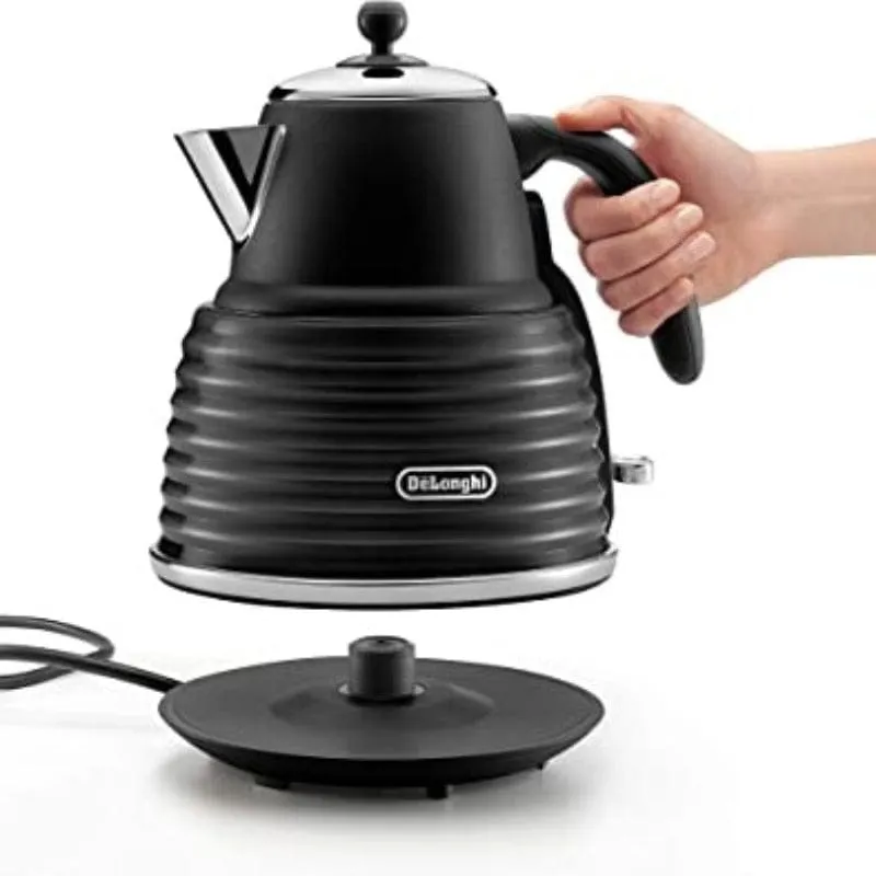 Delonghi Scultura Scolpito Selections Kettles 1.5 Litre Black KBZS3001.BK