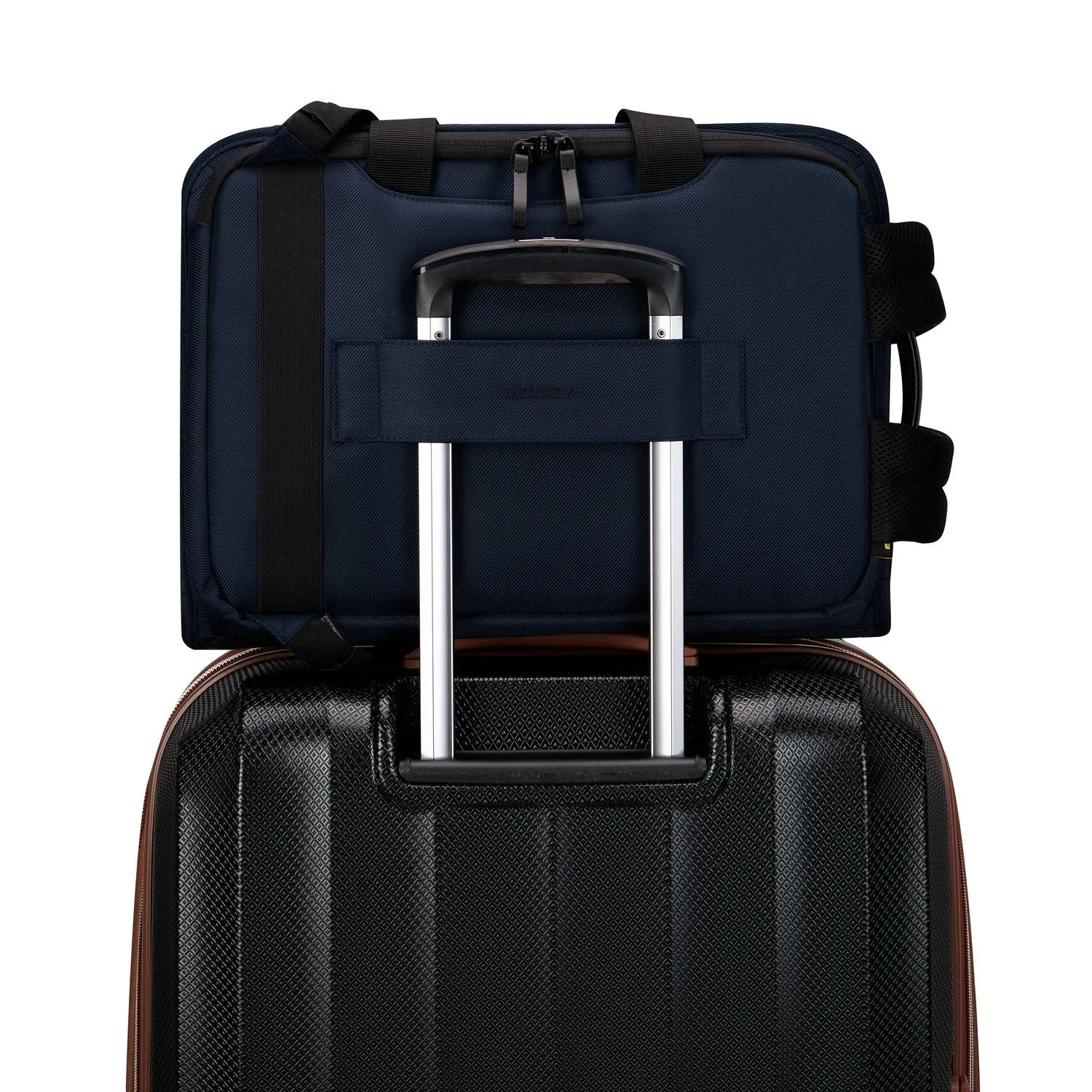 Delsey Arche 2 Compartment Satchel Backpack Laptop Protection 15.6 inch Navy Blue - 00120016302