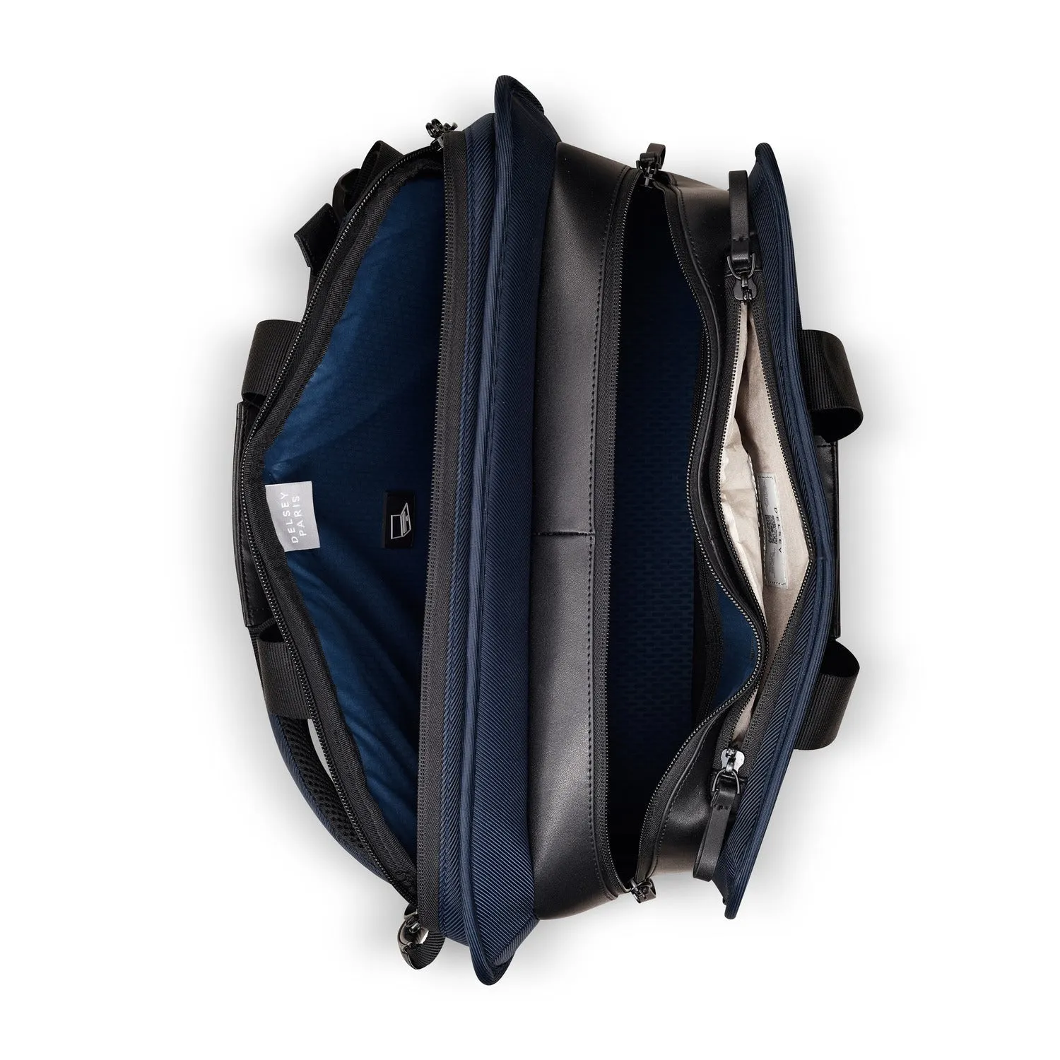 Delsey Arche 2 Compartment Satchel Backpack Laptop Protection 15.6 inch Navy Blue - 00120016302