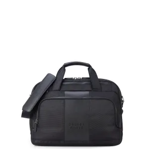 Delsey Wagram 1 Comparment Satchel Breifecase 15.6 inch Black - 00119916000
