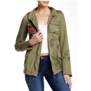 Desigual Man Love Me Kiss Me Love Military Style Jacket Wear Your Art M