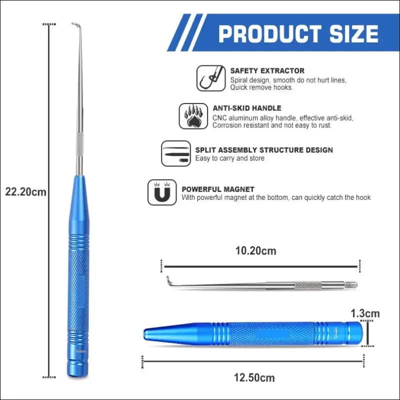 Detachable stainless steel fast fish hook remover safety fishing hook extractor detacher rapid