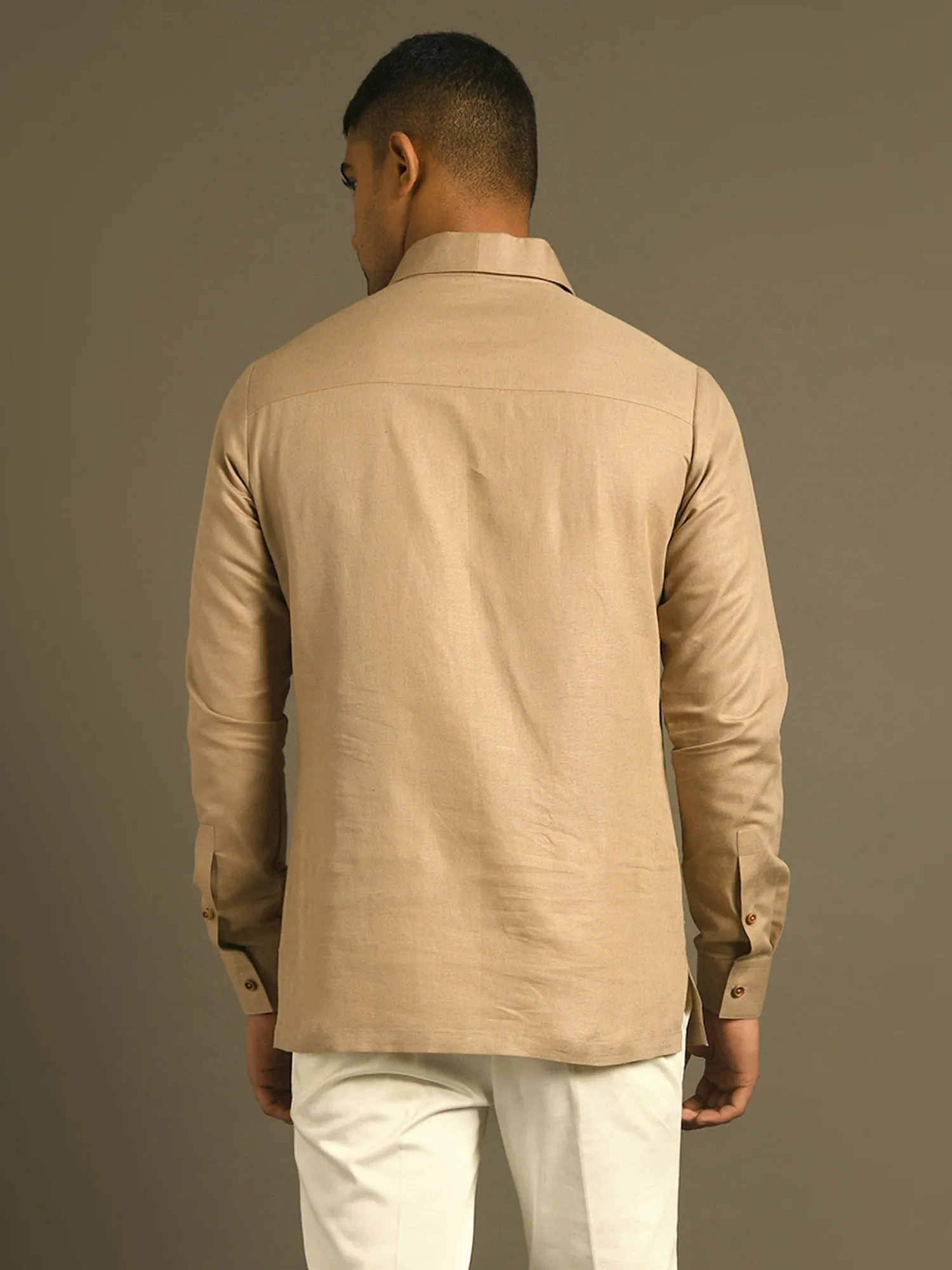 Diagonal Placket Kurta Shirt