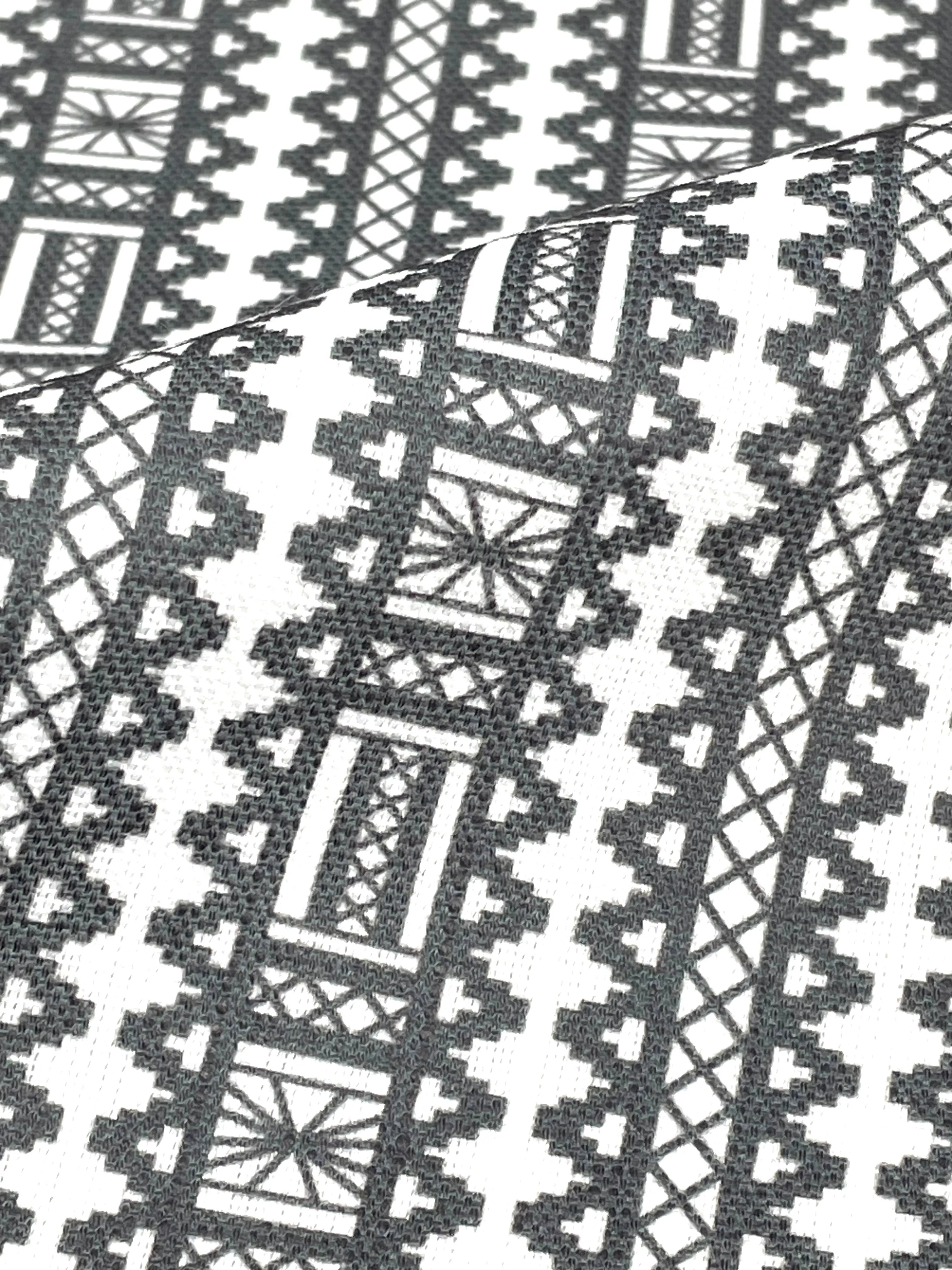 Digital Printed Aztec Stripe Faux Linen Fabric By The Yard/CL1093