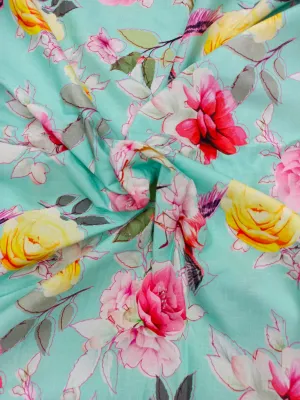 Digital Printed Linen Spun Cotton Soft Fabric
