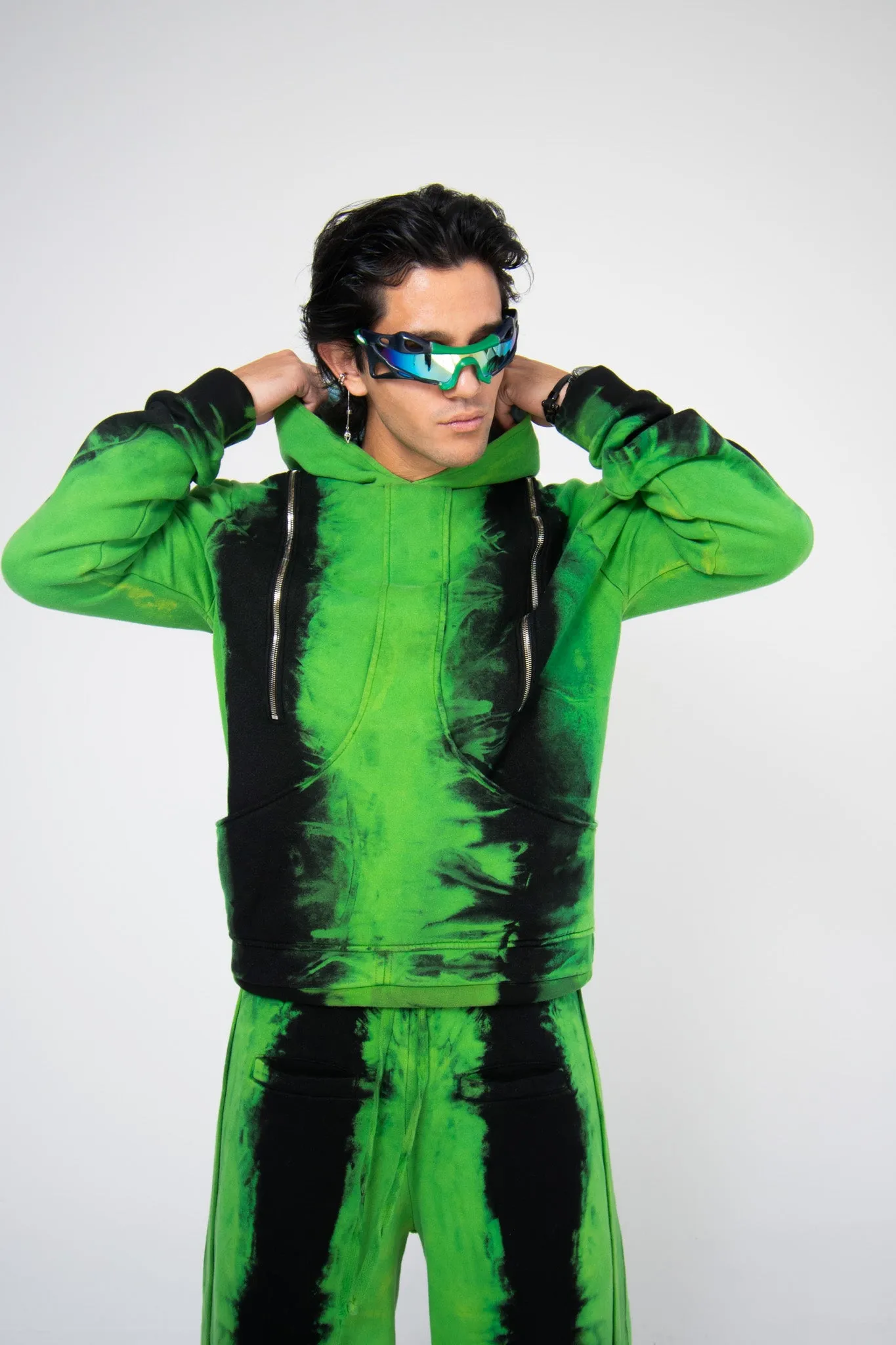 DIVIDER HOODIE - TOXIC GREEN