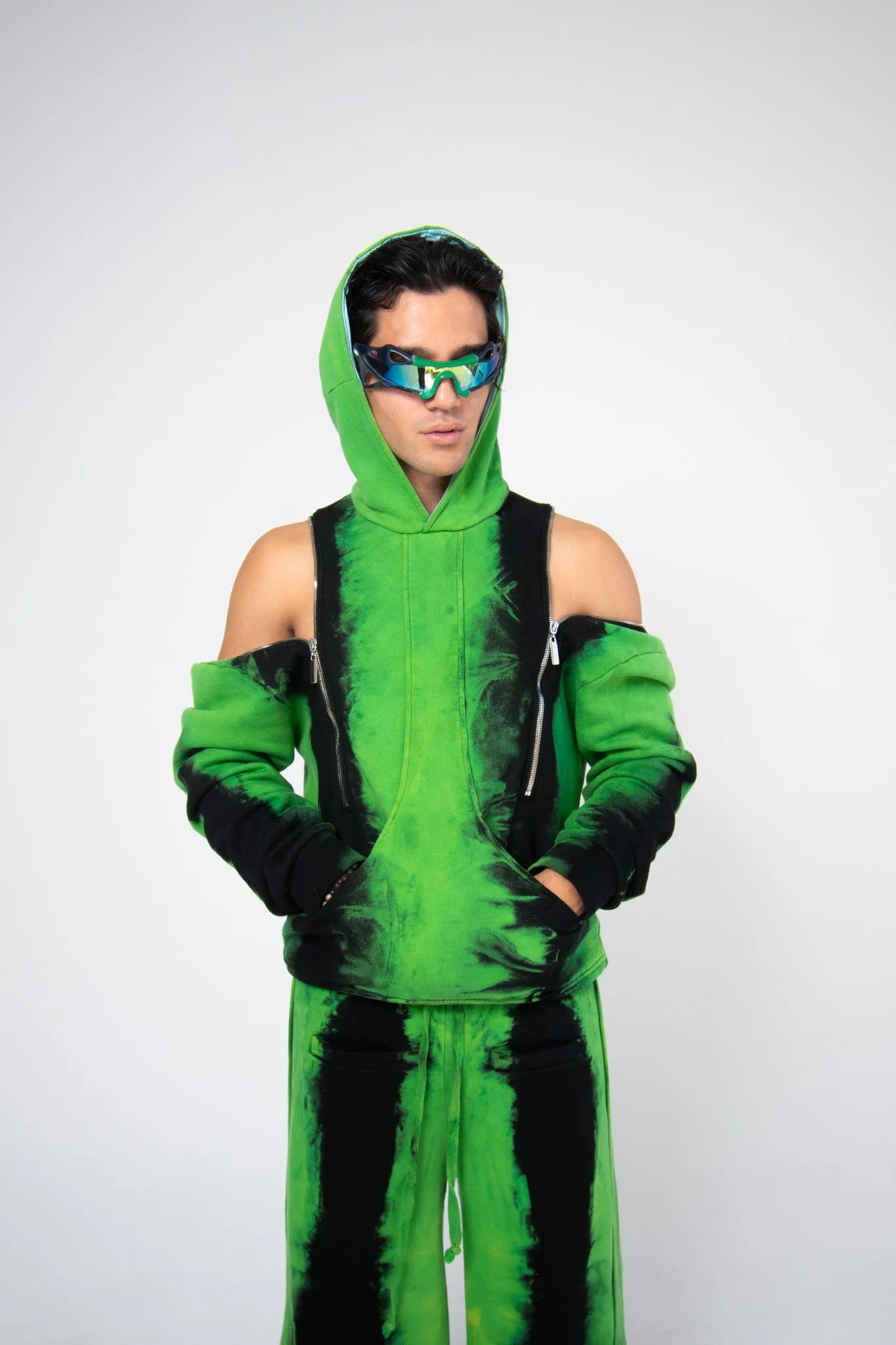 DIVIDER HOODIE - TOXIC GREEN