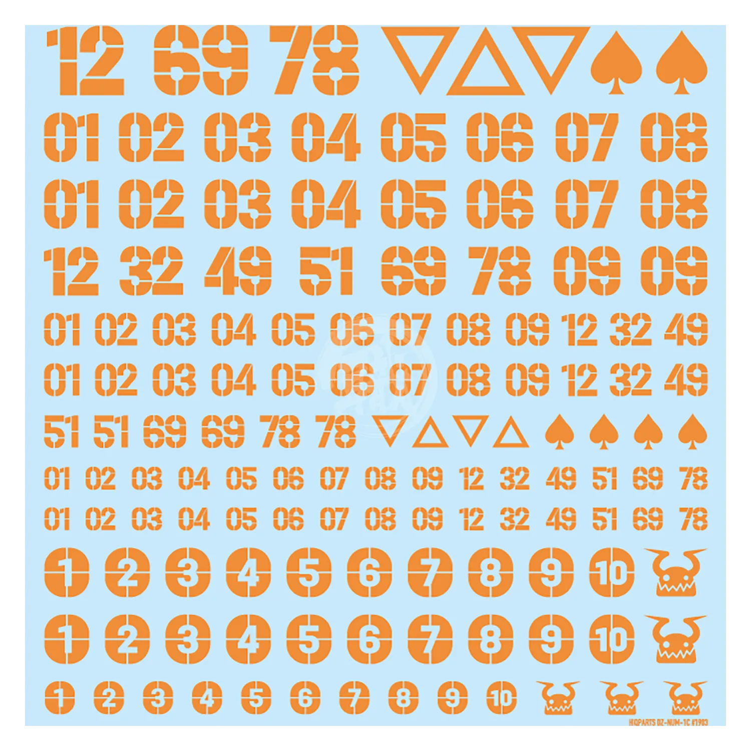 DZ Number Decal [Orange]