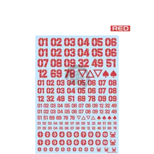 DZ Number Decal [Red]