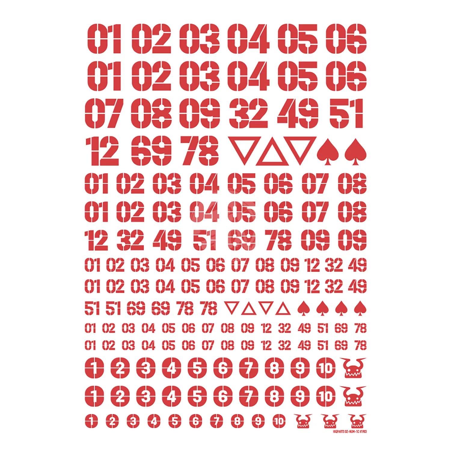 DZ Number Decal [Red]