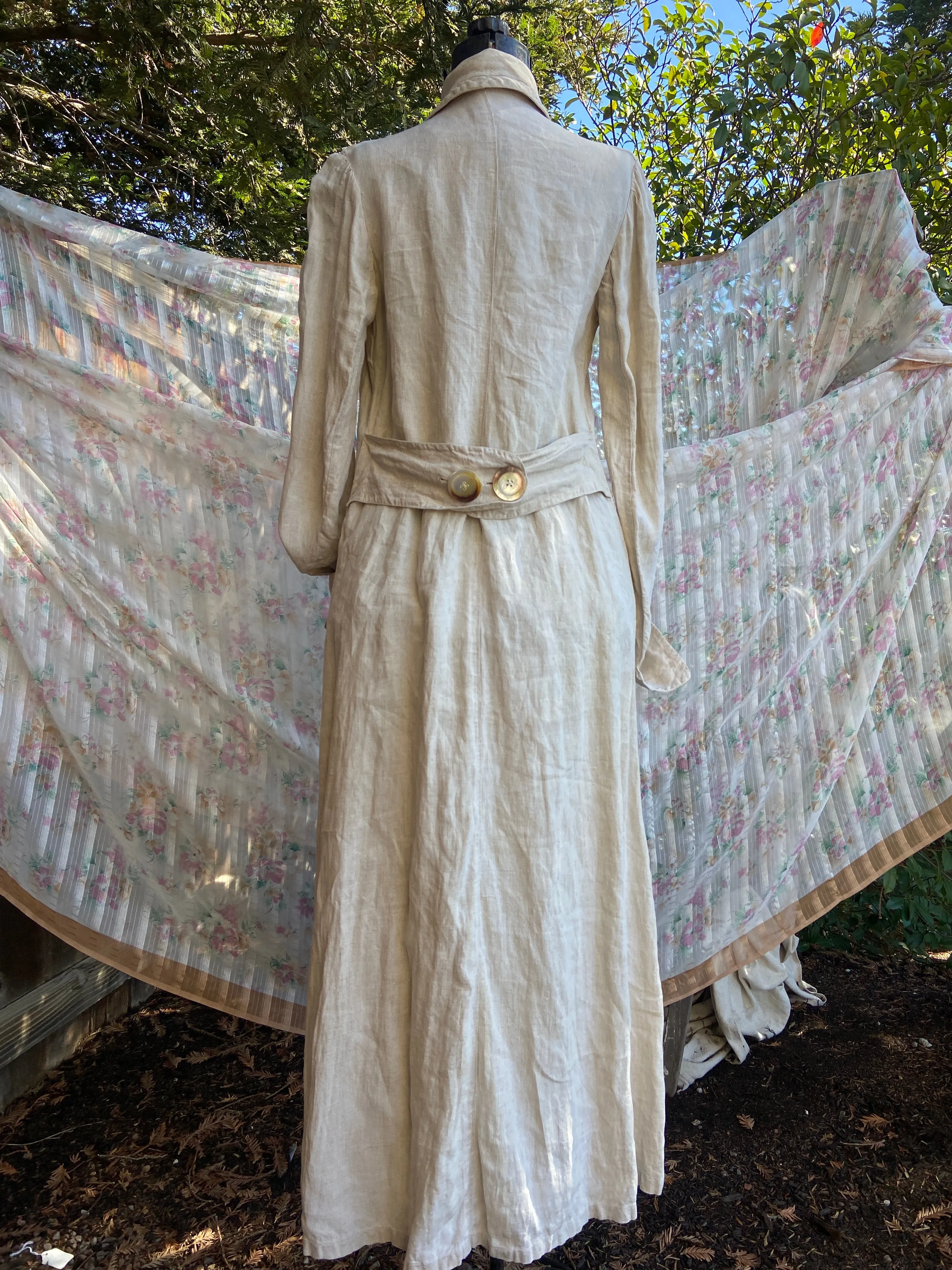 Edwardian Linen Motoring Coat