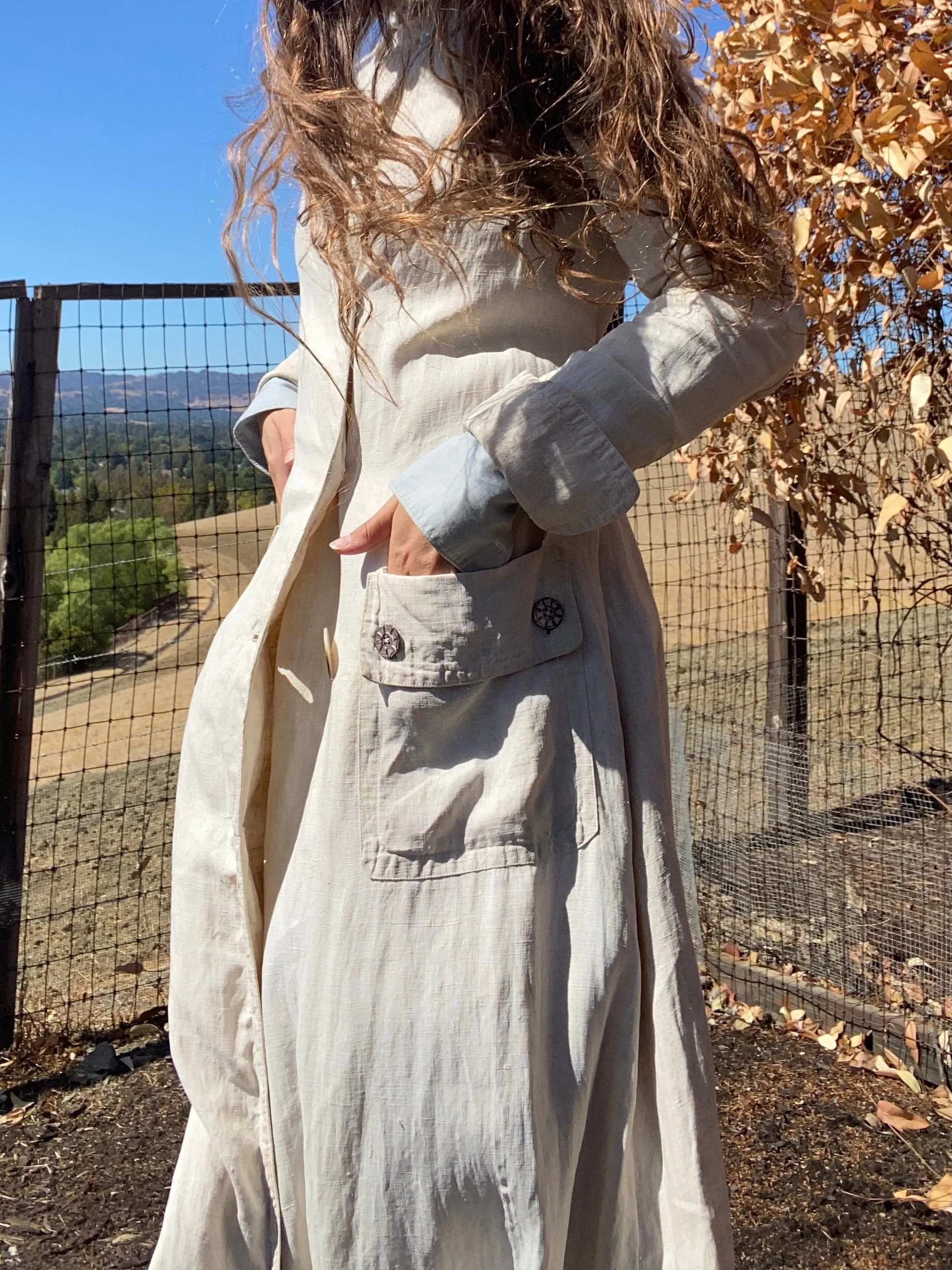 Edwardian Linen Motoring Coat