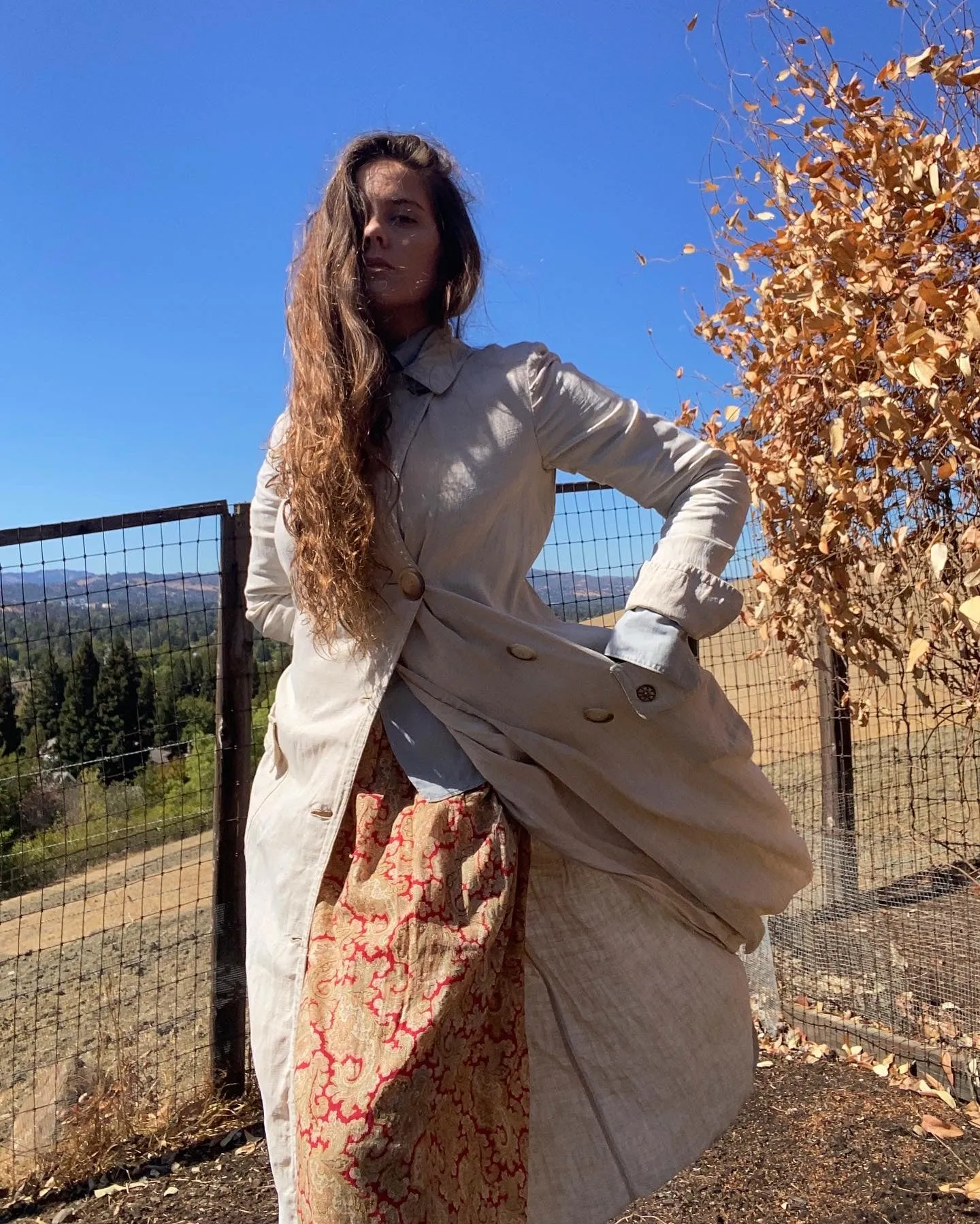 Edwardian Linen Motoring Coat