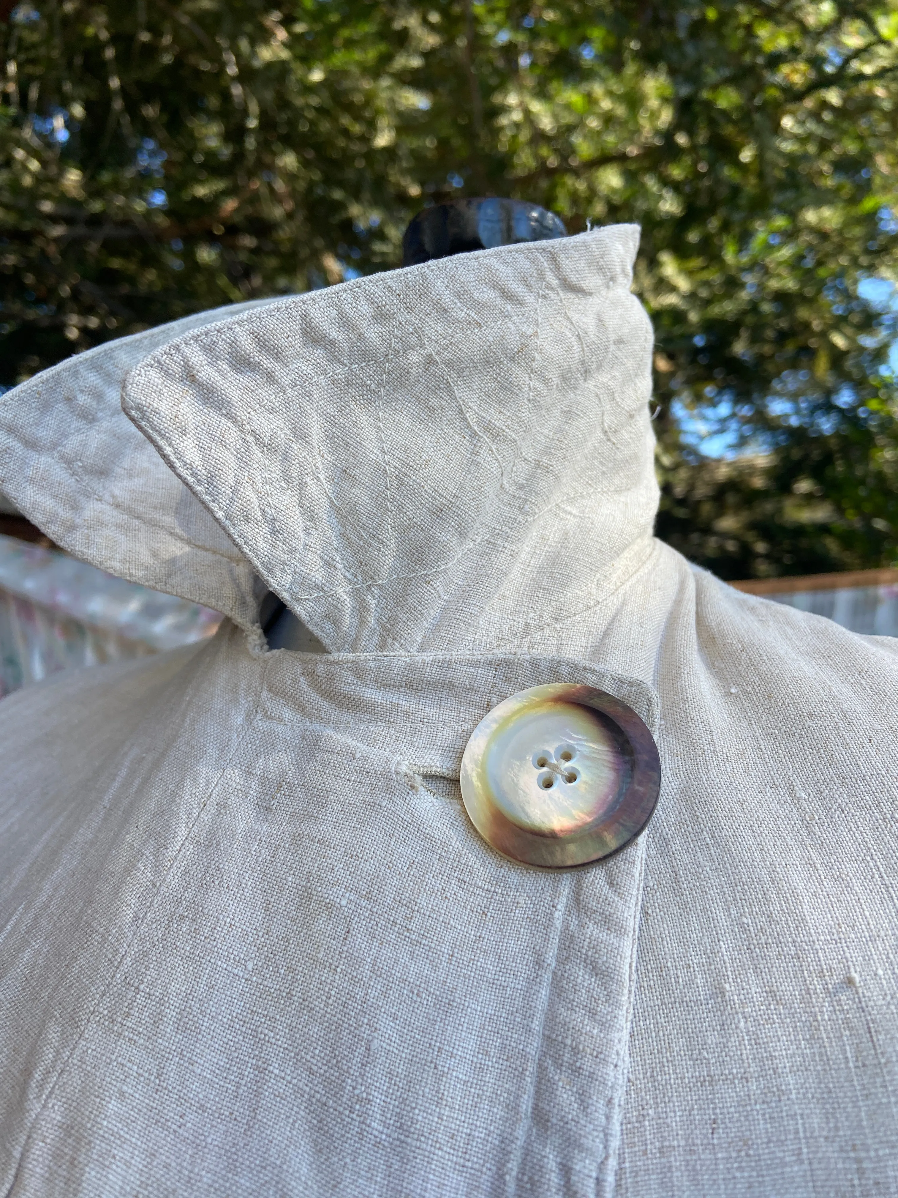 Edwardian Linen Motoring Coat