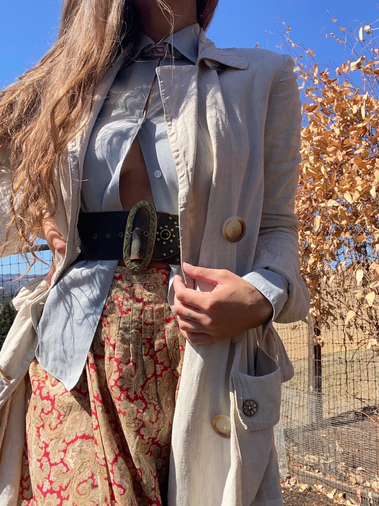 Edwardian Linen Motoring Coat