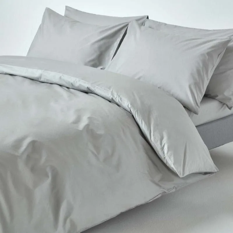 Egyptian Cotton 400 Thread Count Duvet Cover Set Silver