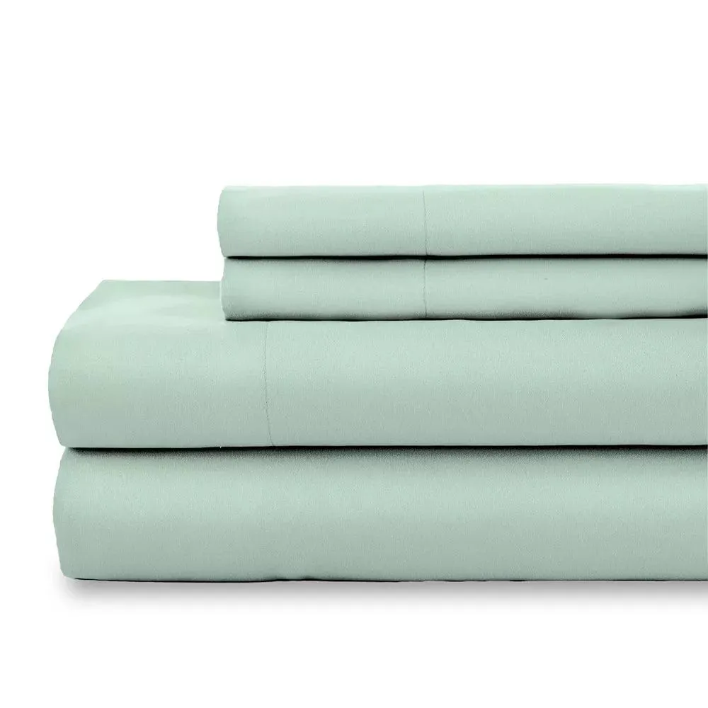 Egyptian Cotton 400 Thread Count Flat Sheet Duck Egg