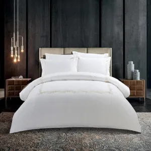 Egyptian Cotton 400 Thread Count Liana White Duvet Cover Set