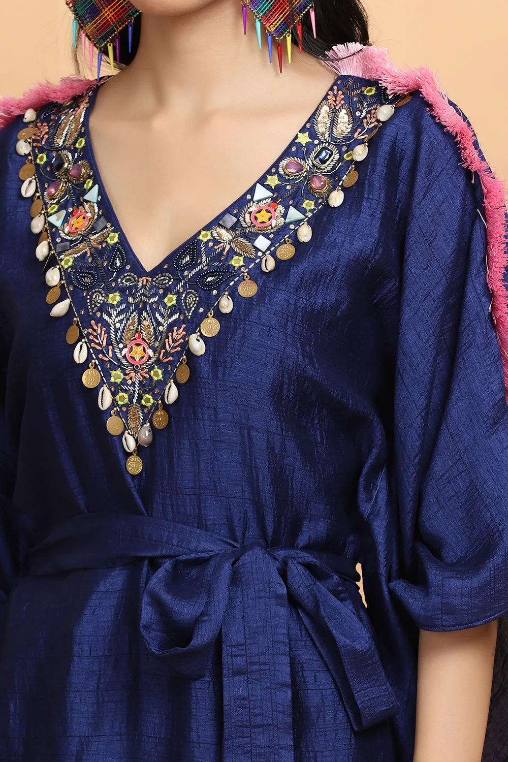 Electric Blue Kaftan Set