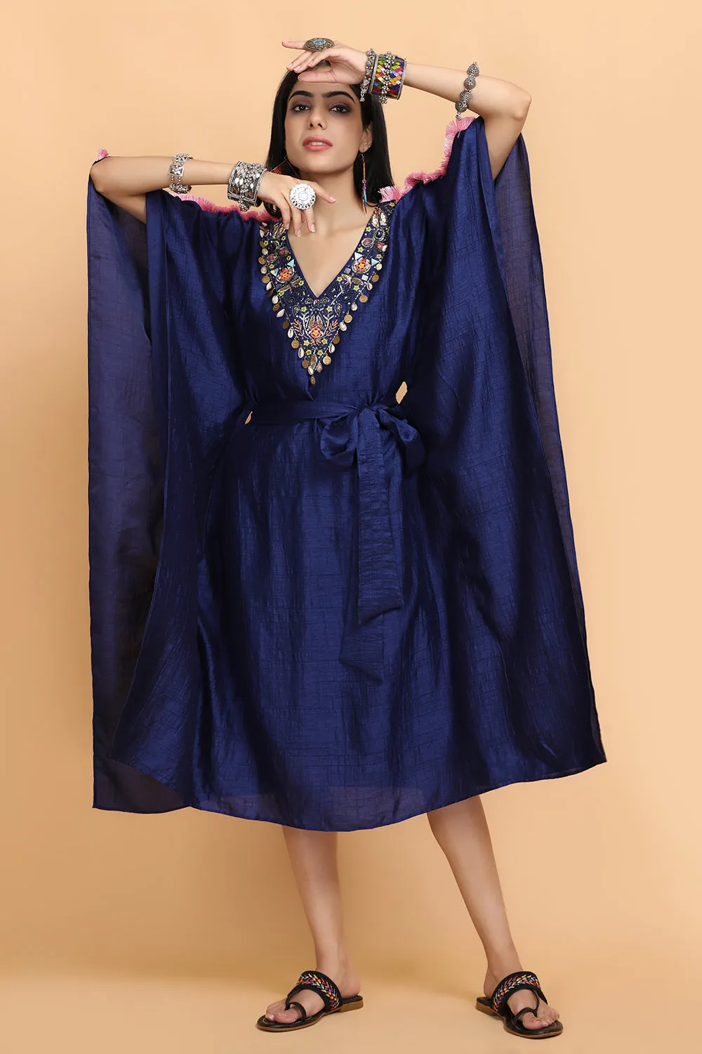Electric Blue Kaftan Set