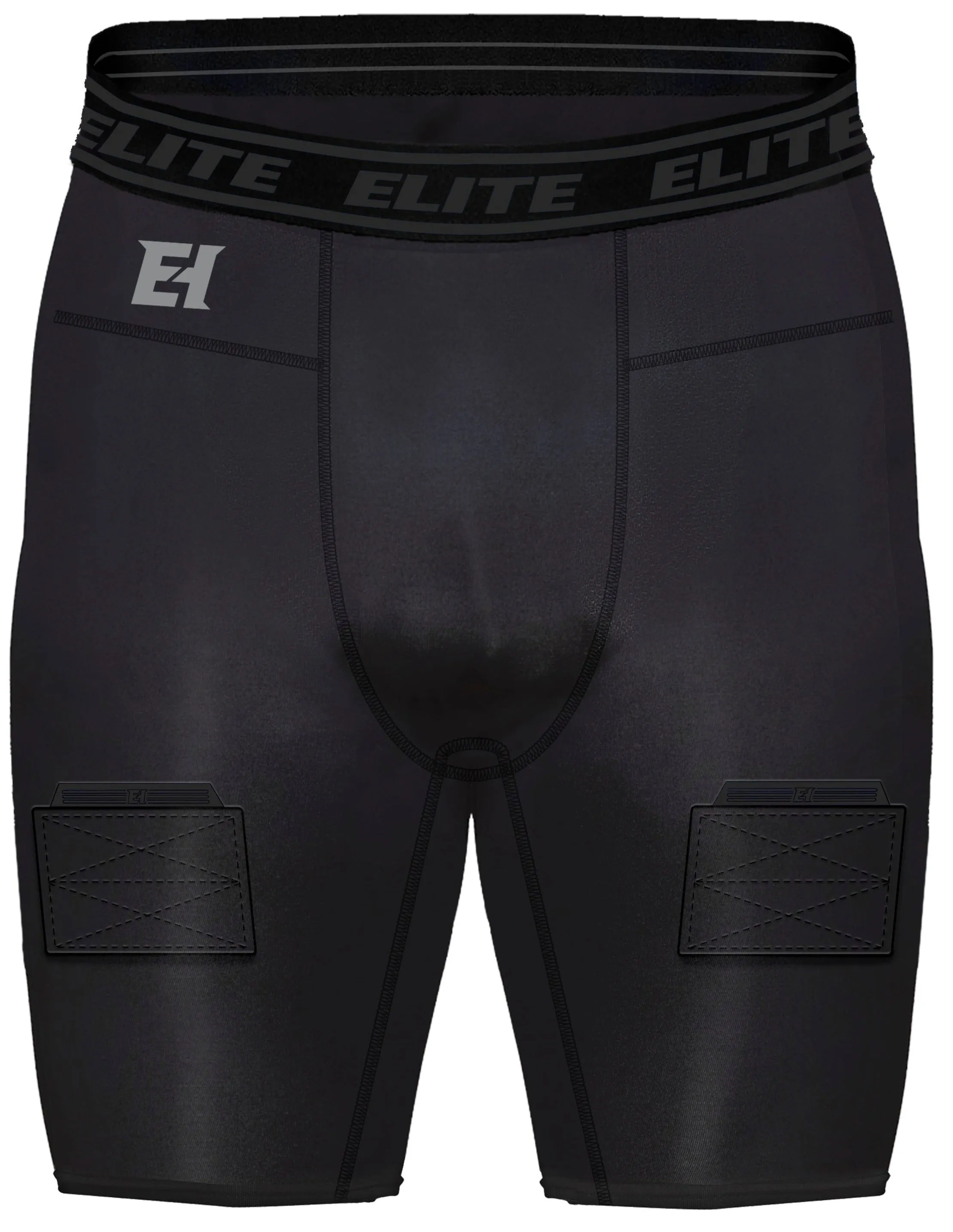 Elite Hockey Compression Short with Jock/Tabs for Boys