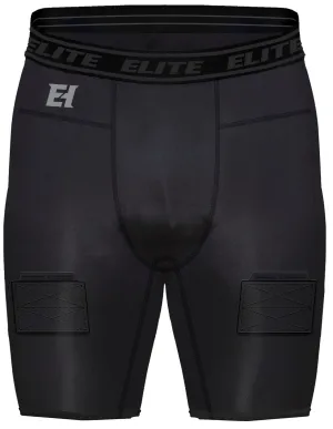 Elite Hockey Compression Short with Jock/Tabs for Boys