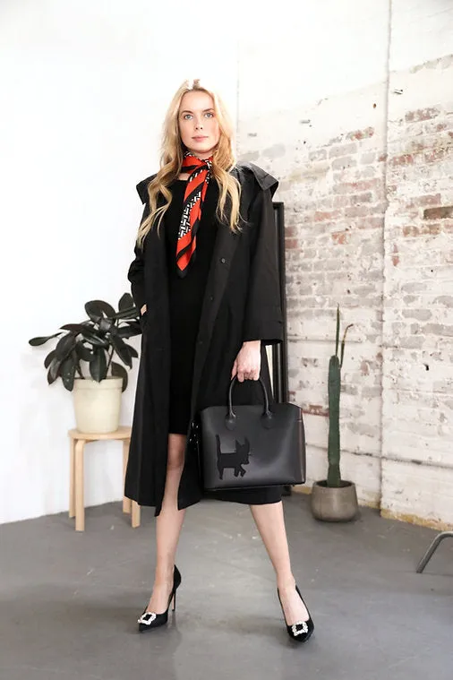 Embroidered Madison Tote (Black)