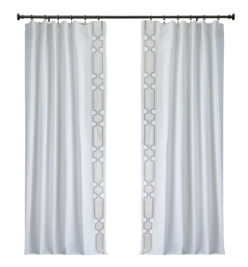 Emery Linen Drapery Panels - White (sold as a set of 2)