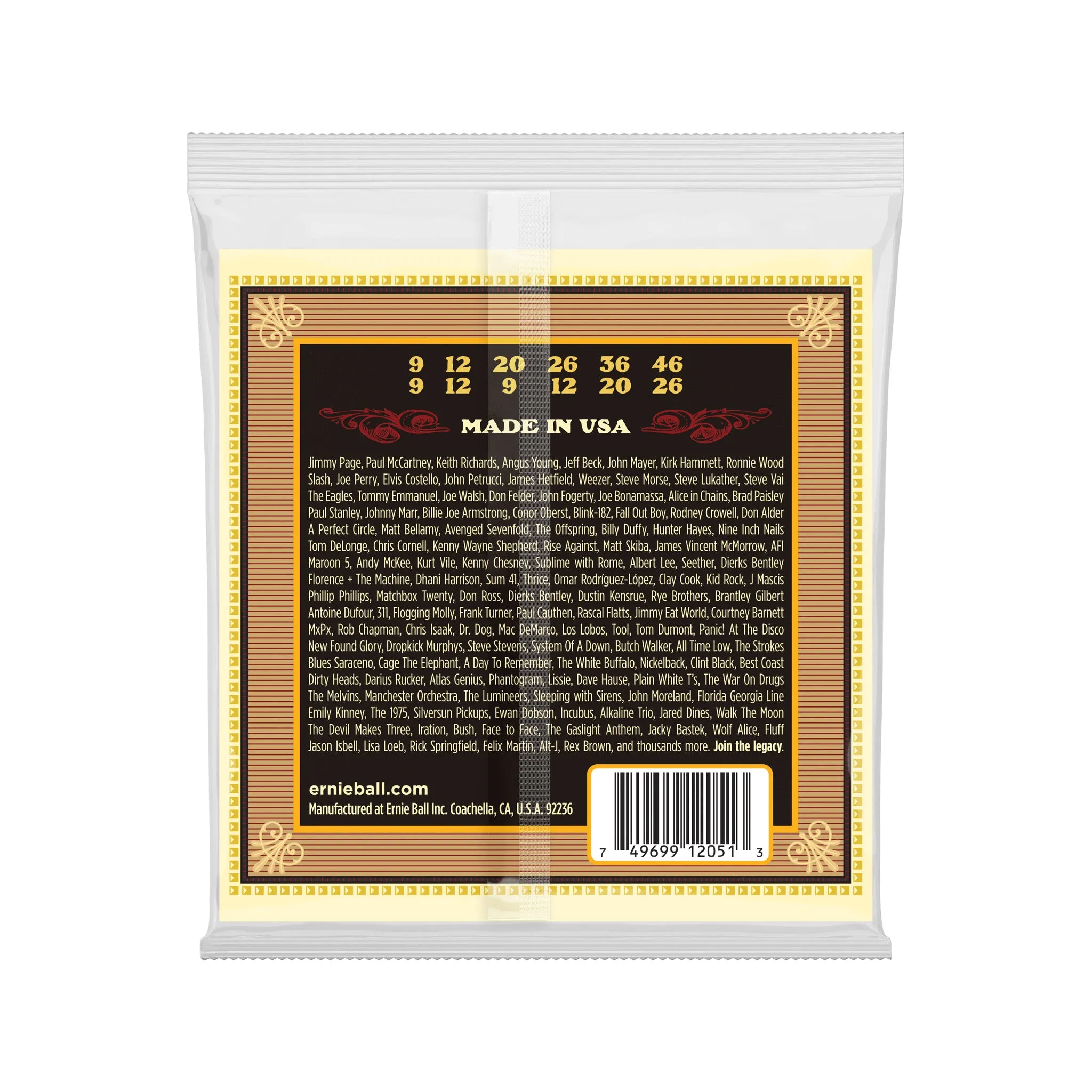 Ernie Ball Earthwood Silk and Steel Soft 12-String 80/20 Bronze Acoustic Guitar Strings, 9-46