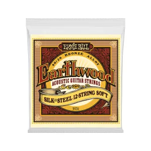 Ernie Ball Earthwood Silk and Steel Soft 12-String 80/20 Bronze Acoustic Guitar Strings, 9-46