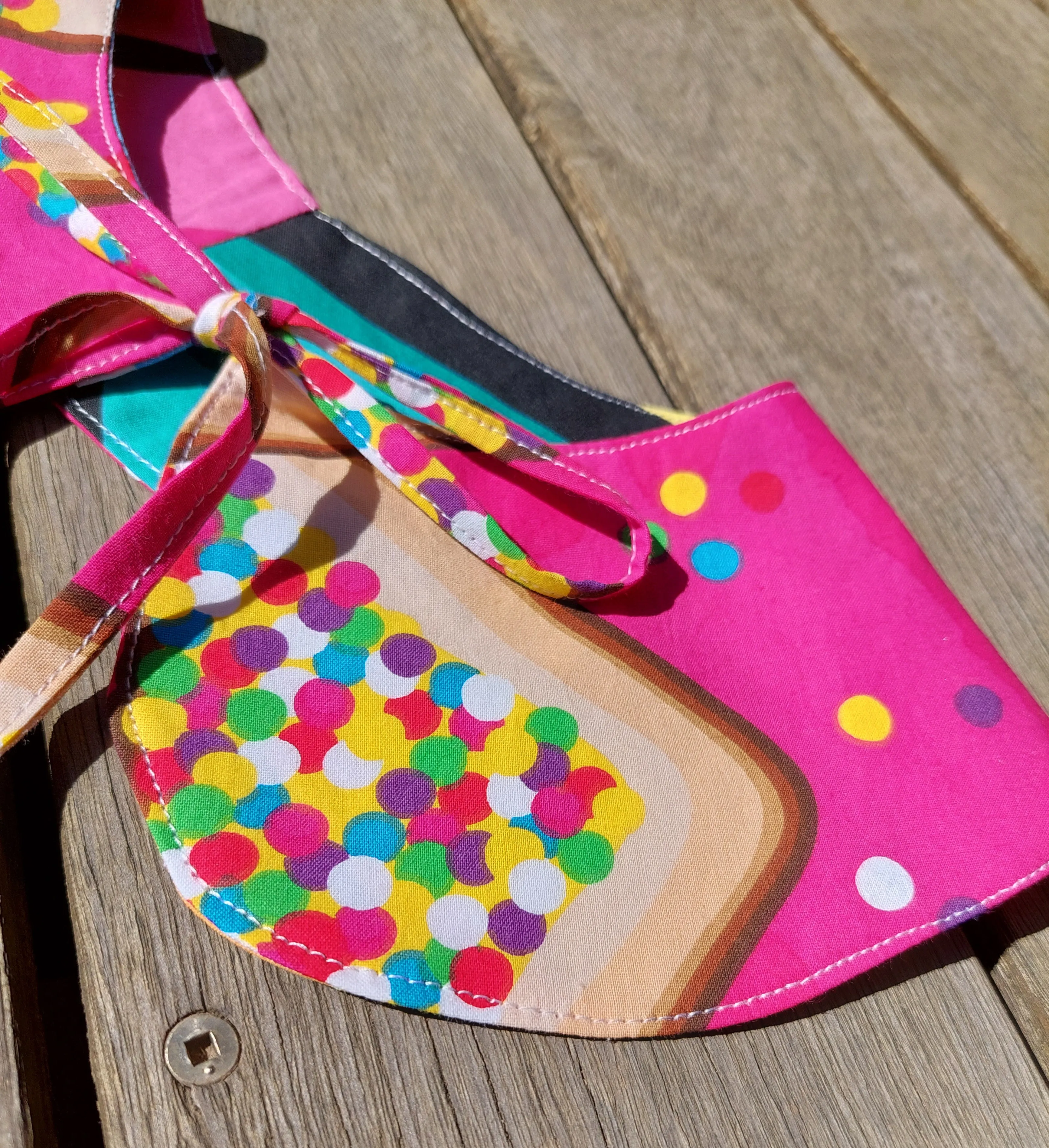 Fairy Bread/Licorice Allsorts reversable collar