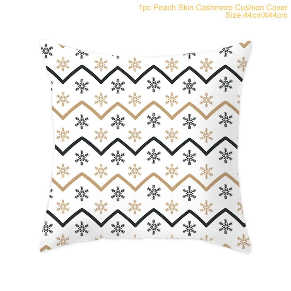 FENGRISE 45x45cm Cotton Linen Merry Christmas Cover Cushion