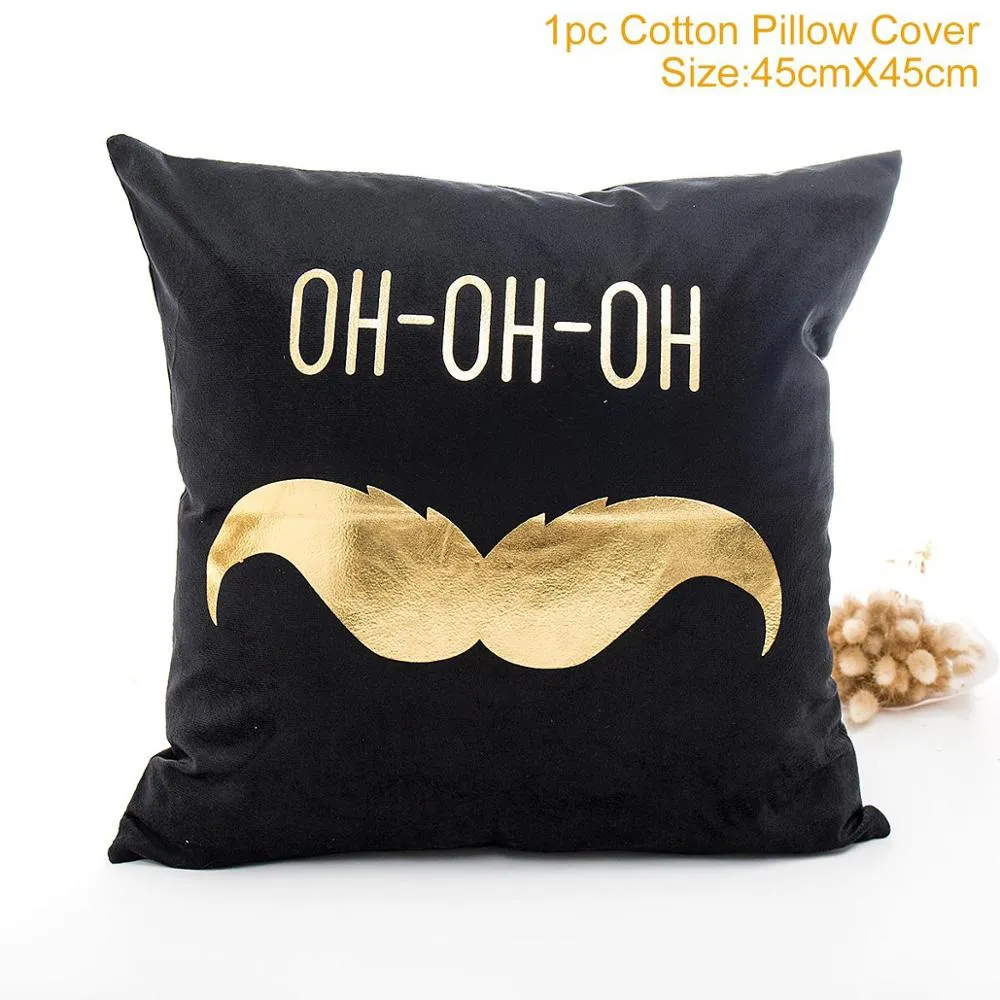 FENGRISE 45x45cm Cotton Linen Merry Christmas Cover Cushion