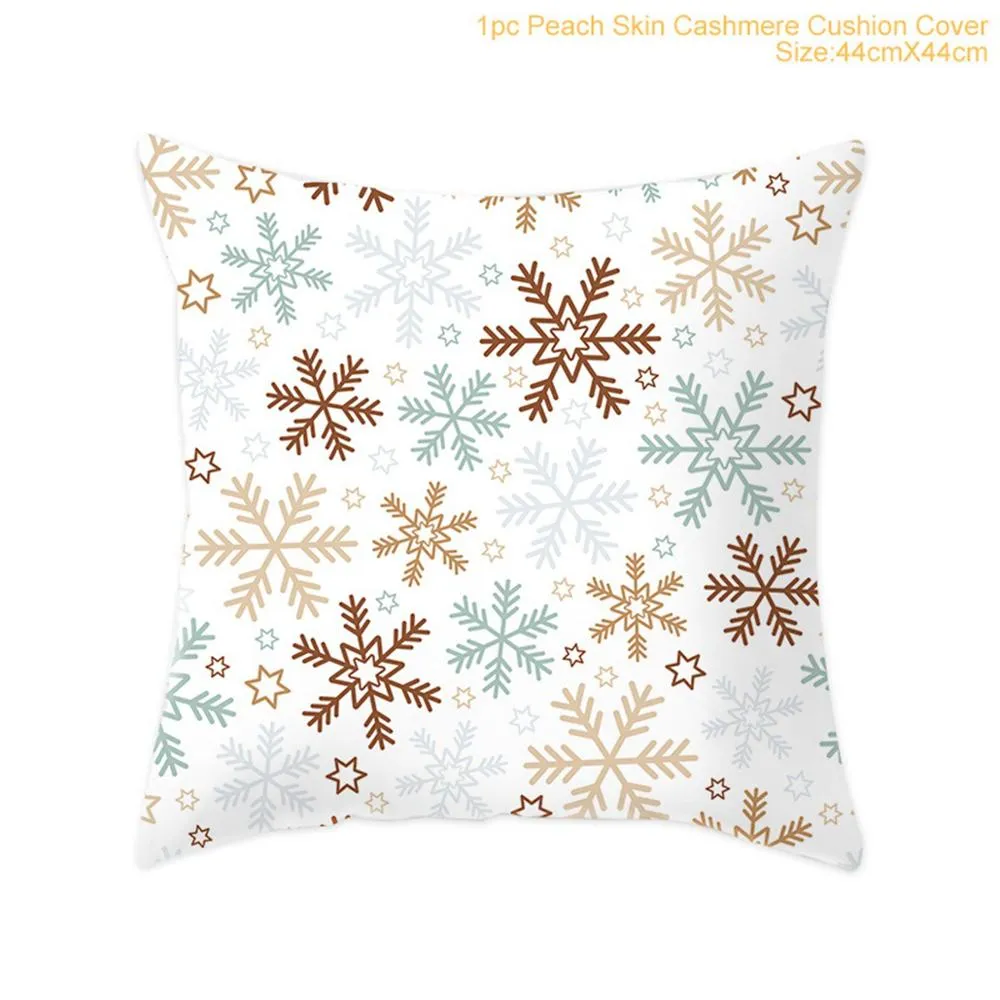 FENGRISE 45x45cm Cotton Linen Merry Christmas Cover Cushion