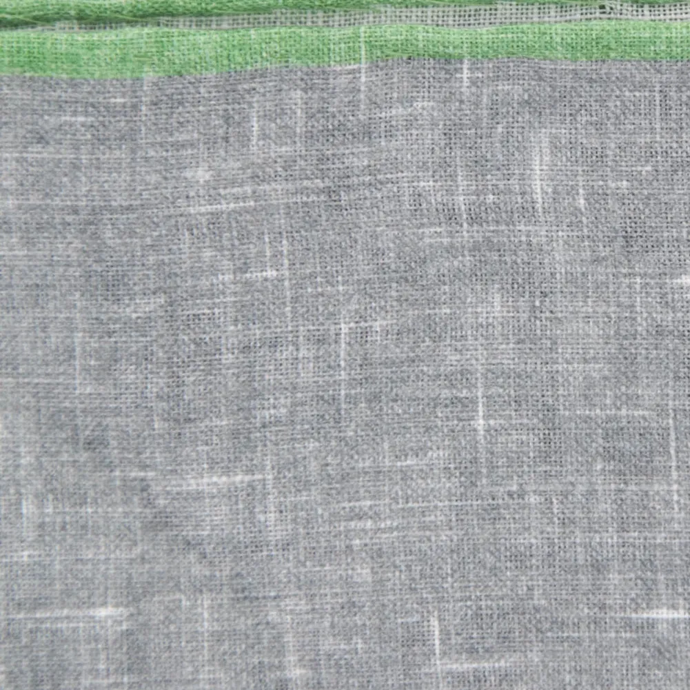 Fiori Di Lusso Gray Linen Pocket Square