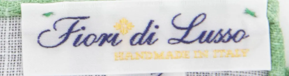 Fiori Di Lusso Gray Linen Pocket Square