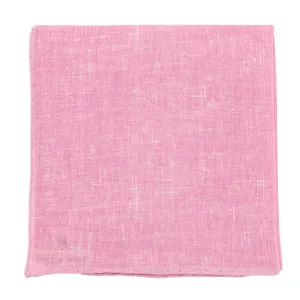 Fiori Di Lusso Pink Linen Pocket Square