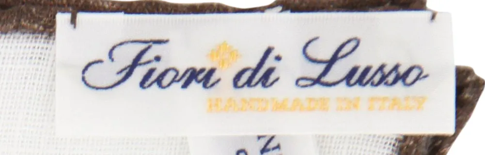 Fiori Di Lusso White Linen Pocket Square