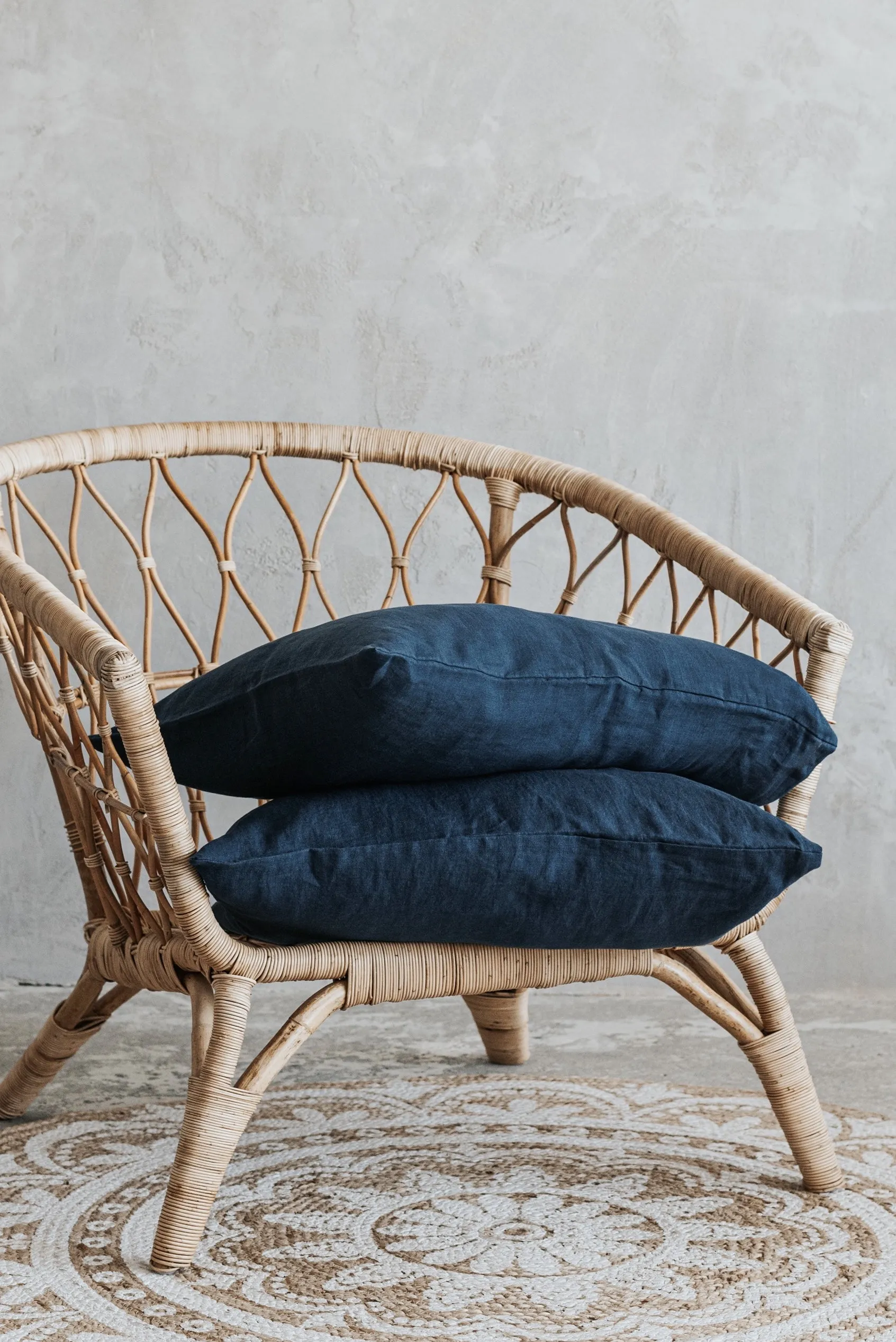 Fitted Sheet and Pillowcases Set - Dark Blue