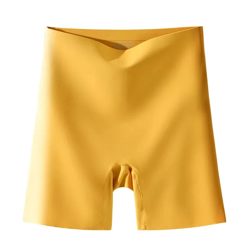 Flarixa Women's Seamless High - Waist Large - Size Ice Silk Anti - Friction Safety Shorts (Boxer Panties)