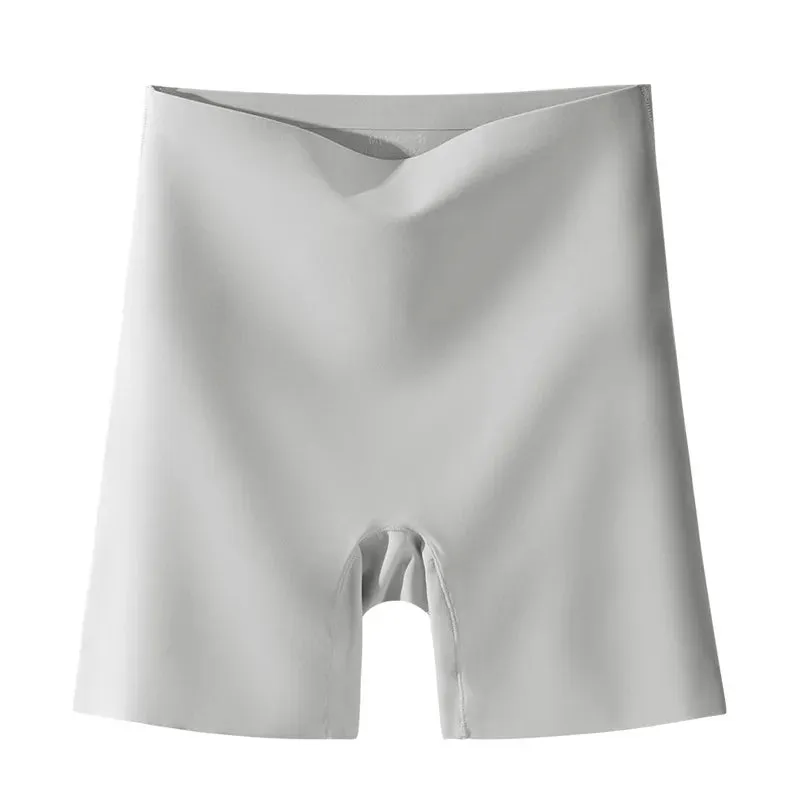 Flarixa Women's Seamless High - Waist Large - Size Ice Silk Anti - Friction Safety Shorts (Boxer Panties)
