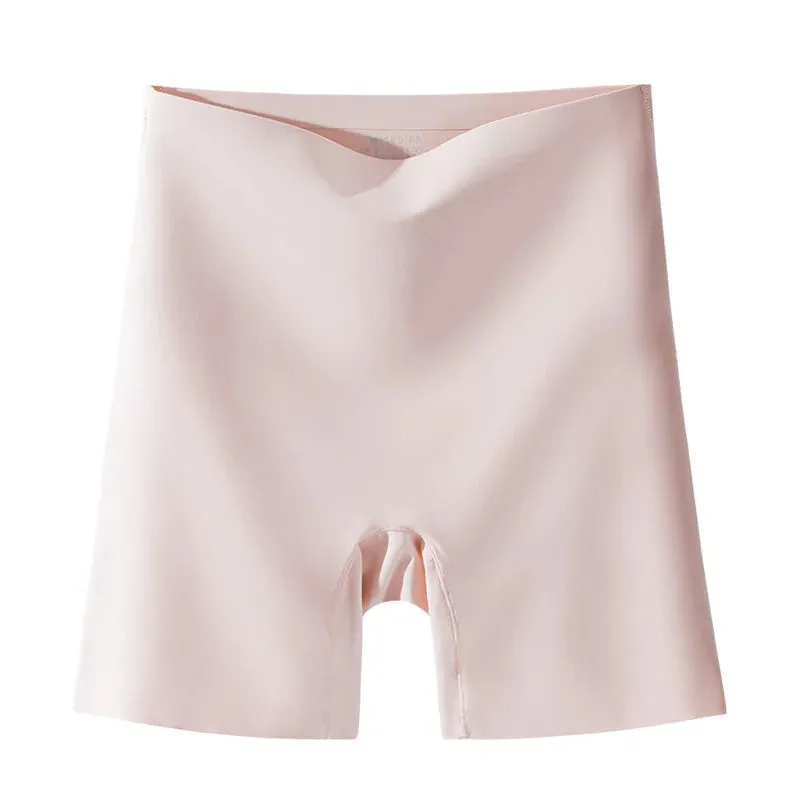 Flarixa Women's Seamless High - Waist Large - Size Ice Silk Anti - Friction Safety Shorts (Boxer Panties)