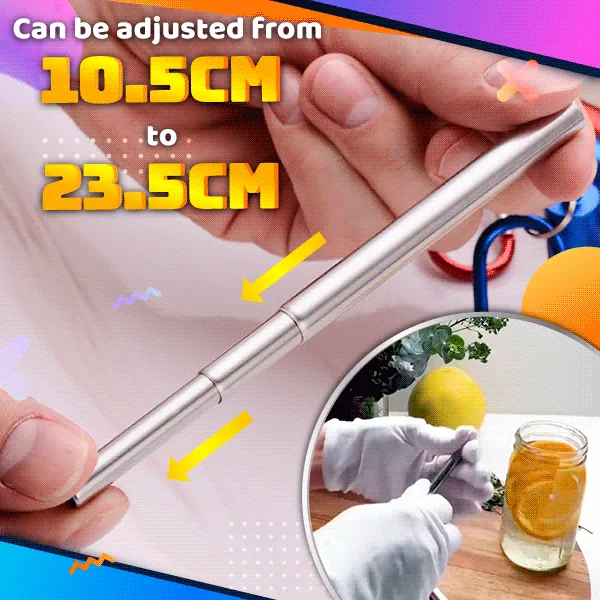 Foldable Travel Metal Reusable Eco-Friendly Straw