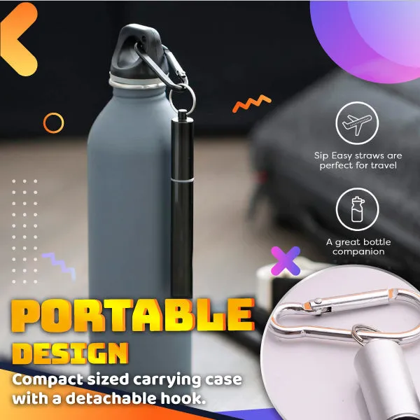 Foldable Travel Metal Reusable Eco-Friendly Straw