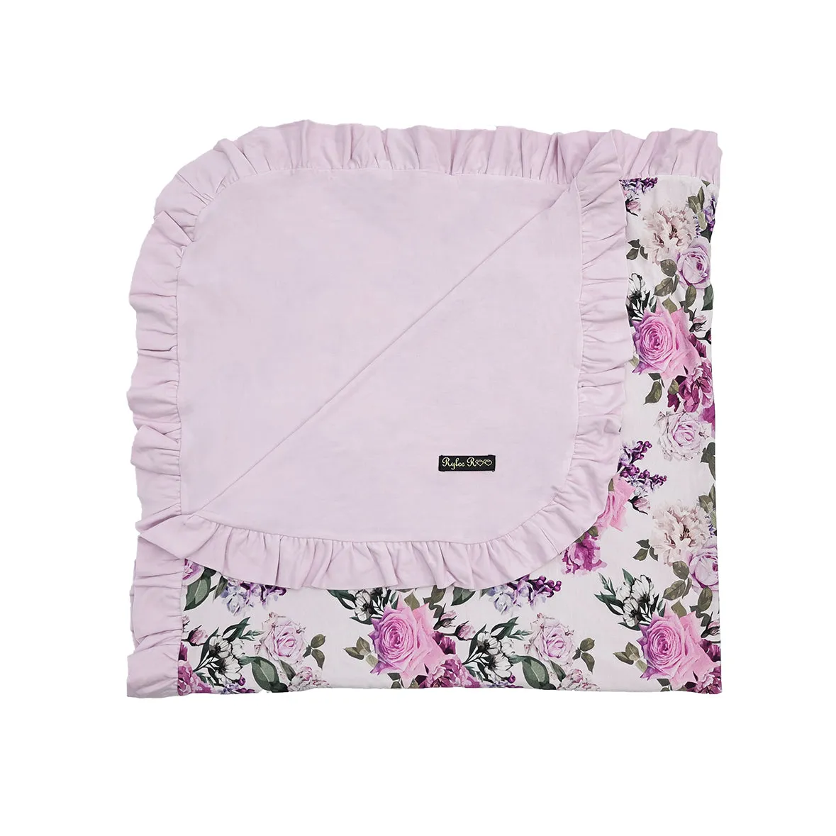 Francesca's Floral Ruffle Snuggle Blanket