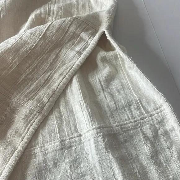 Free People In the Spotlight Cotton Gauzy Maxi Skirt Pocket Small Cream