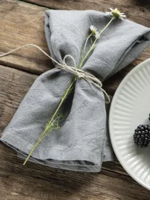 Freja Linen/Cotton Napkin - Smoke